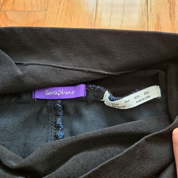 Womens Maternity Size 8 Seraphine Dark Blue Jeans - Picture 5 of 6